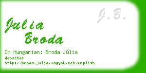 julia broda business card