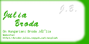 julia broda business card